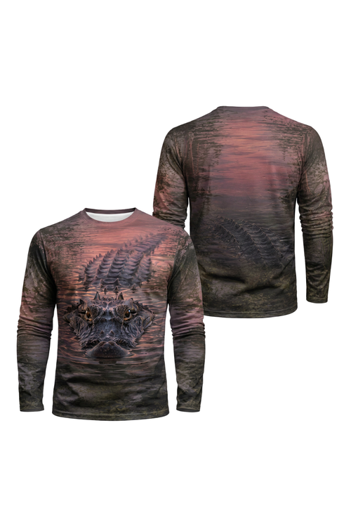 Performance Fishing Long Sleeve - Dusk Gator Watch - AOF146 image 1