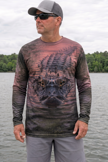 Performance Fishing Long Sleeve - Dusk Gator Watch - AOF146 image 2