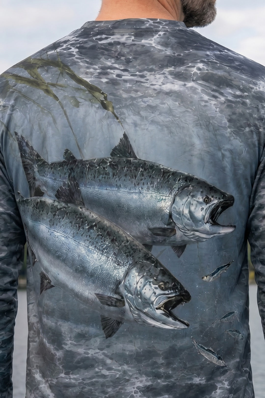 Performance Fishing Long Sleeve - Dusk Lake Salmon - TBT159 lifestyle artwork zoom