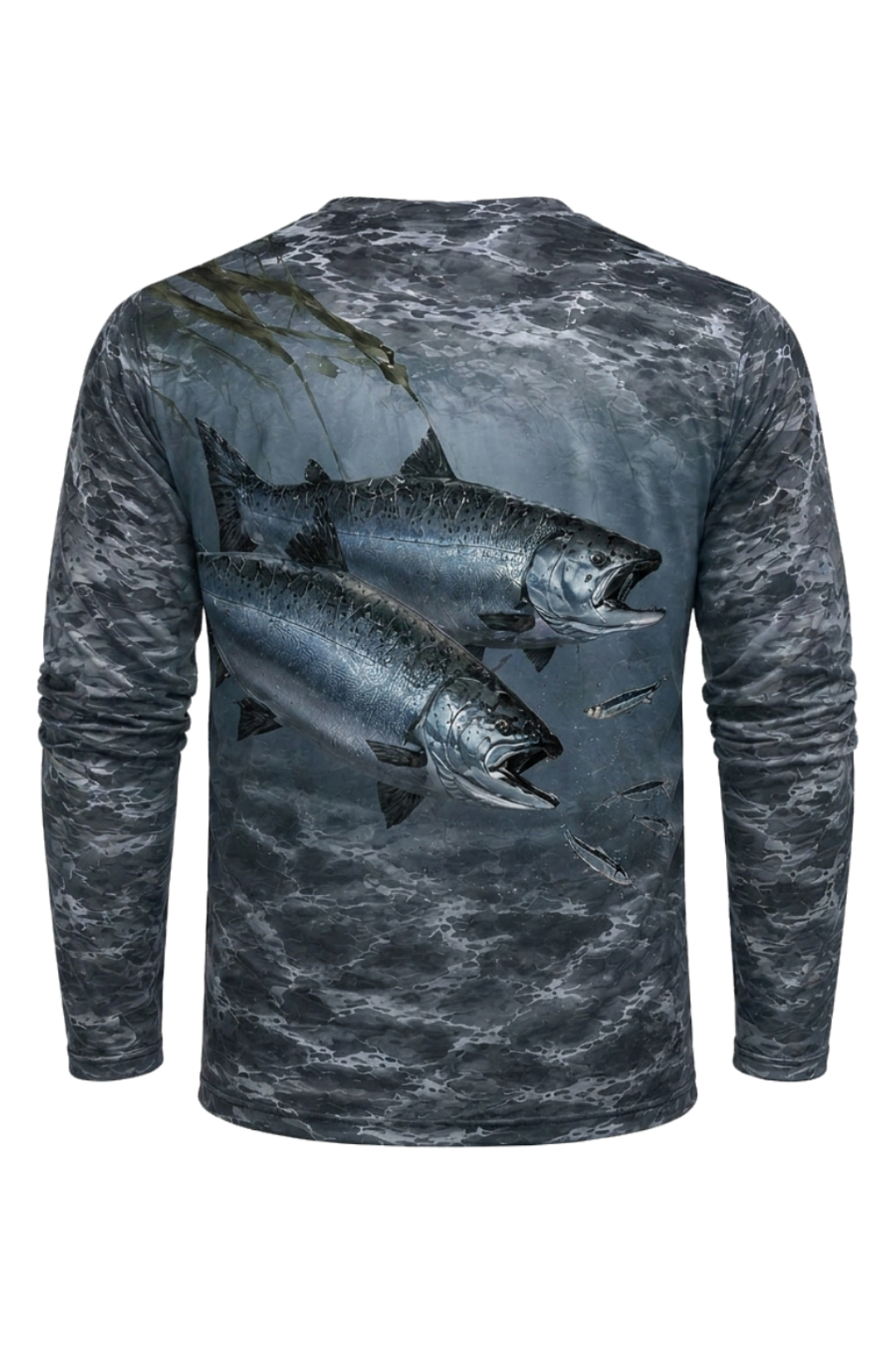 Performance Fishing Long Sleeve - Dusk Lake Salmon - TBT159 mockup artwork side