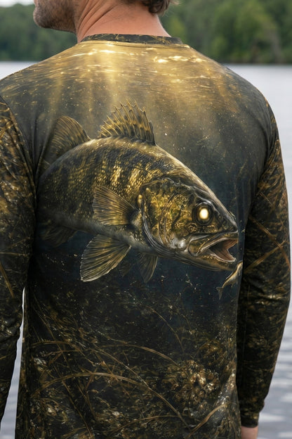 Performance Fishing Long Sleeve - Dusk Timber Walleye - TBT182 lifestyle artwork zoom