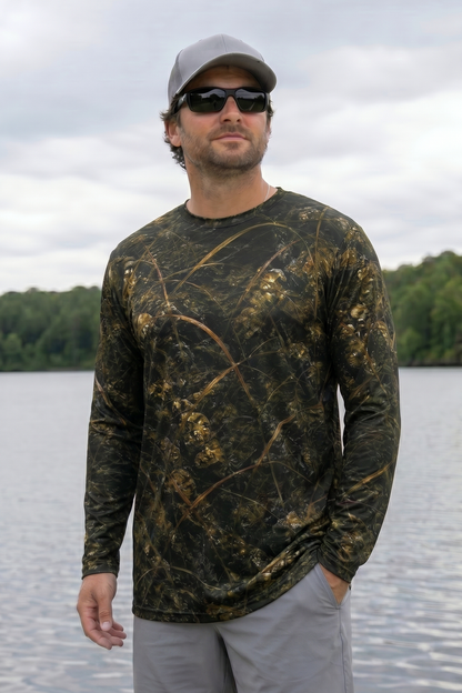 Performance Fishing Long Sleeve - Dusk Timber Walleye - TBT182 lifestyle opposite side