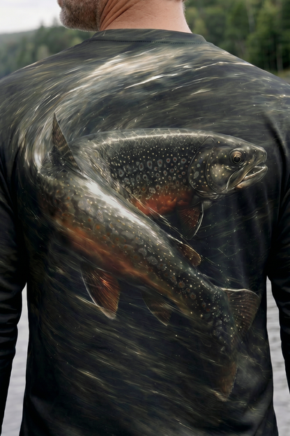 Performance Fishing Long Sleeve - Dusk Vortex Brook - TBT177 lifestyle artwork zoom
