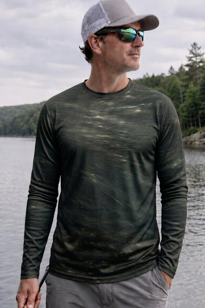 Performance Fishing Long Sleeve - Dusk Vortex Brook - TBT177 lifestyle opposite side