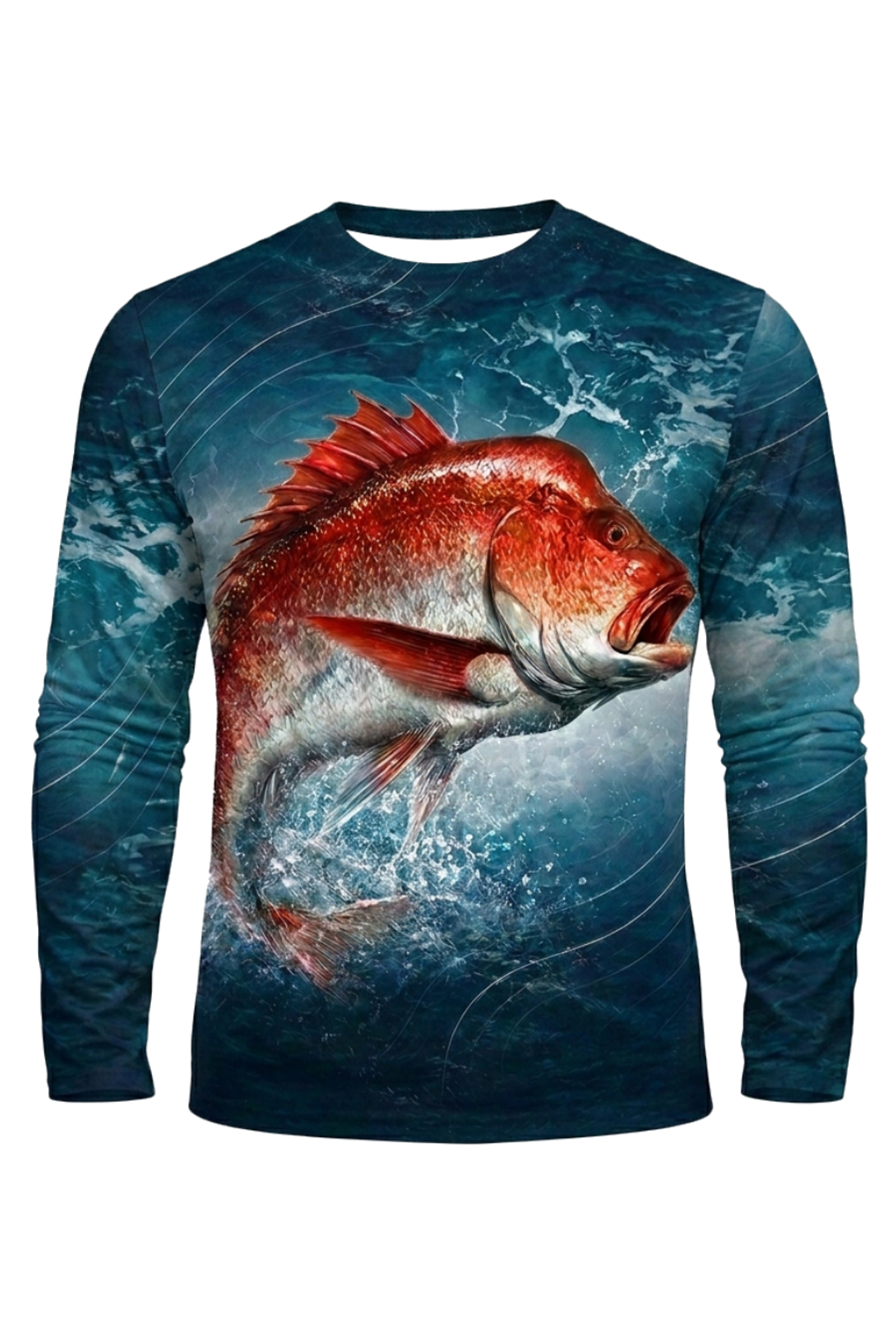 Performance Fishing Long Sleeve - Dusk Wave Snapper - TBT236 image 5