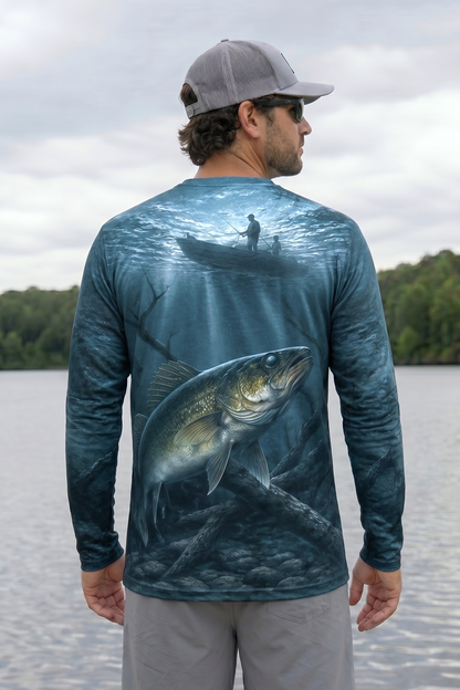Performance Fishing Long Sleeve - Father & Son Walleye - RW10 lifestyle artwork side
