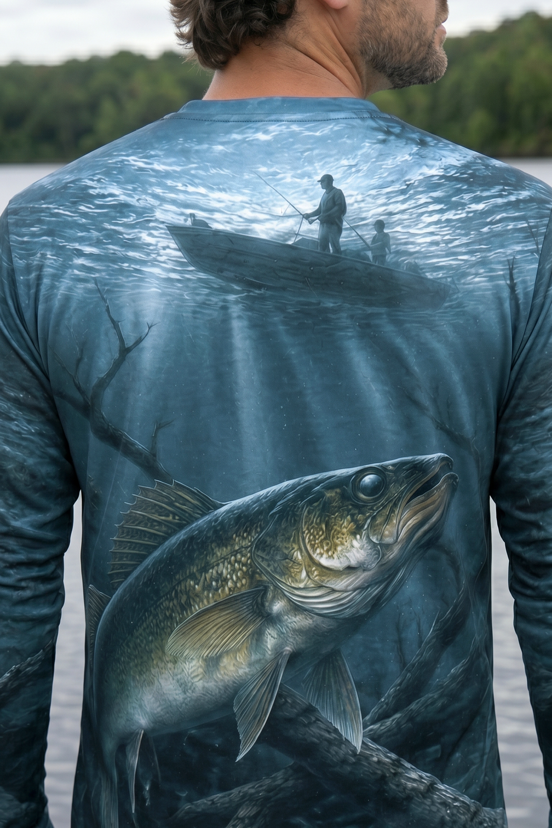 Performance Fishing Long Sleeve - Father & Son Walleye - RW10 lifestyle artwork zoom