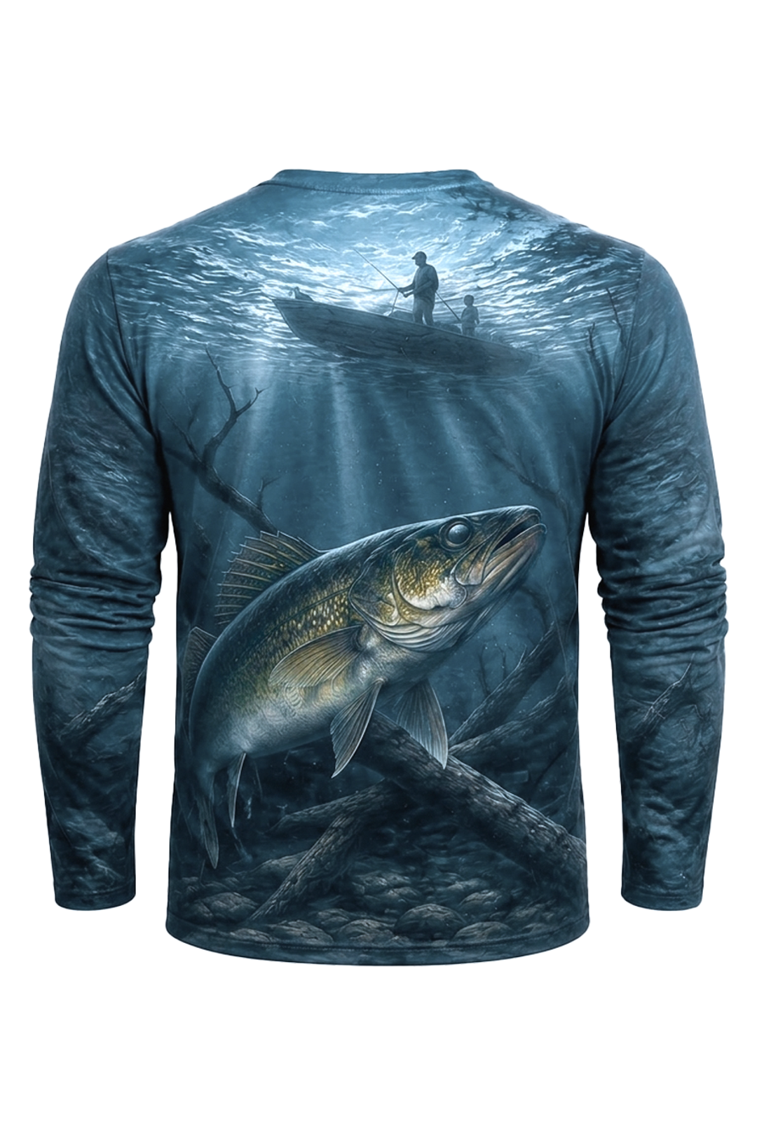 Performance Fishing Long Sleeve - Father & Son Walleye - RW10 mockup artwork side
