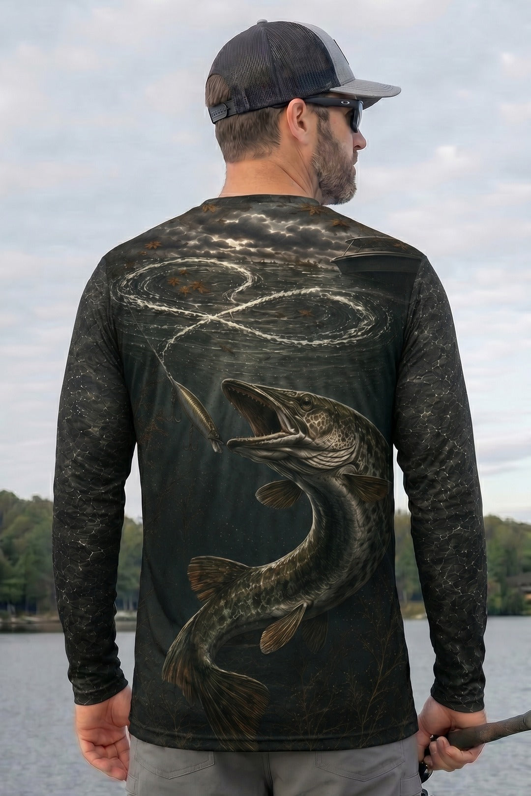 Performance Fishing Long Sleeve - Figure Eight One Bite - RM09 lifestyle artwork side
