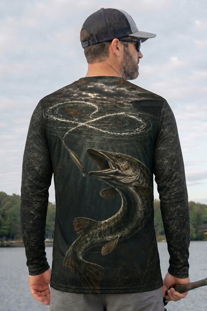 Performance Fishing Long Sleeve - Figure Eight One Bite - RM09 lifestyle artwork side