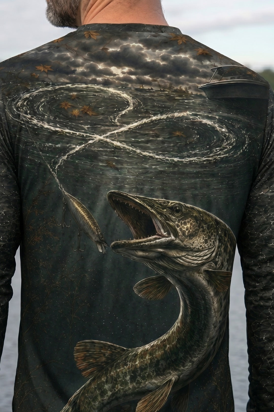 Performance Fishing Long Sleeve - Figure Eight One Bite - RM09 lifestyle artwork zoom