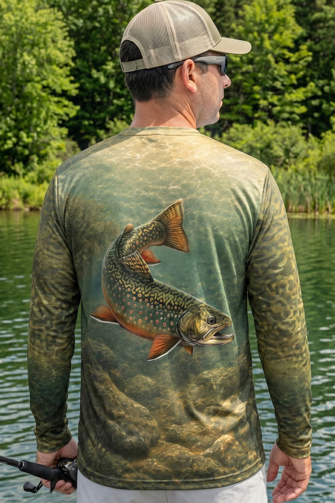 Performance Fishing Long Sleeve - Flat Tops Ember Brook - AOF84 lifestyle artwork side