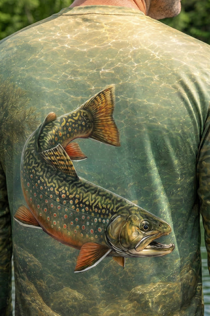 Performance Fishing Long Sleeve - Flat Tops Ember Brook - AOF84 lifestyle artwork zoom