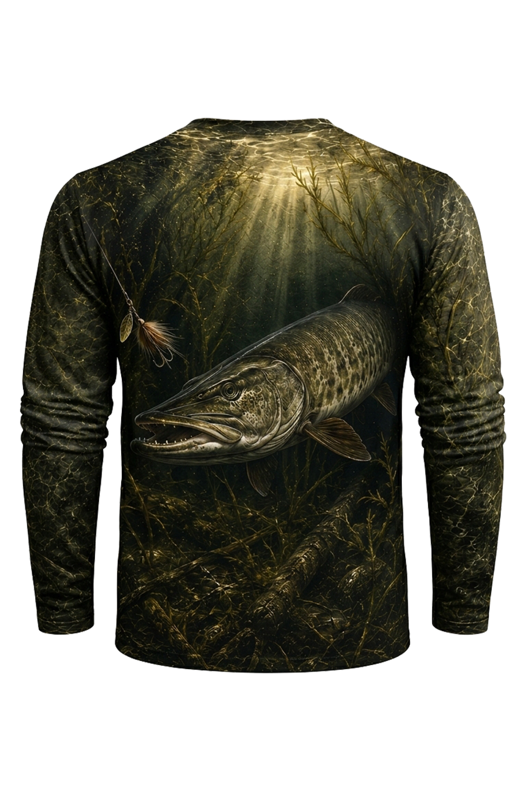 Performance Fishing Long Sleeve - Followed But Never Ate Musky - RM07 mockup artwork side