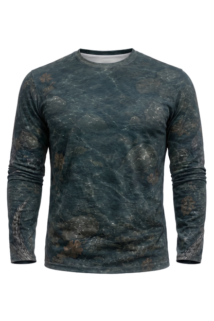 Performance Fishing Long Sleeve - Four Current Trout - AOF73 mockup opposite side