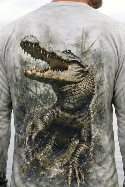 Performance Fishing Long Sleeve -  Gator Marsh Breakout - AOF56 lifestyle artwork zoom