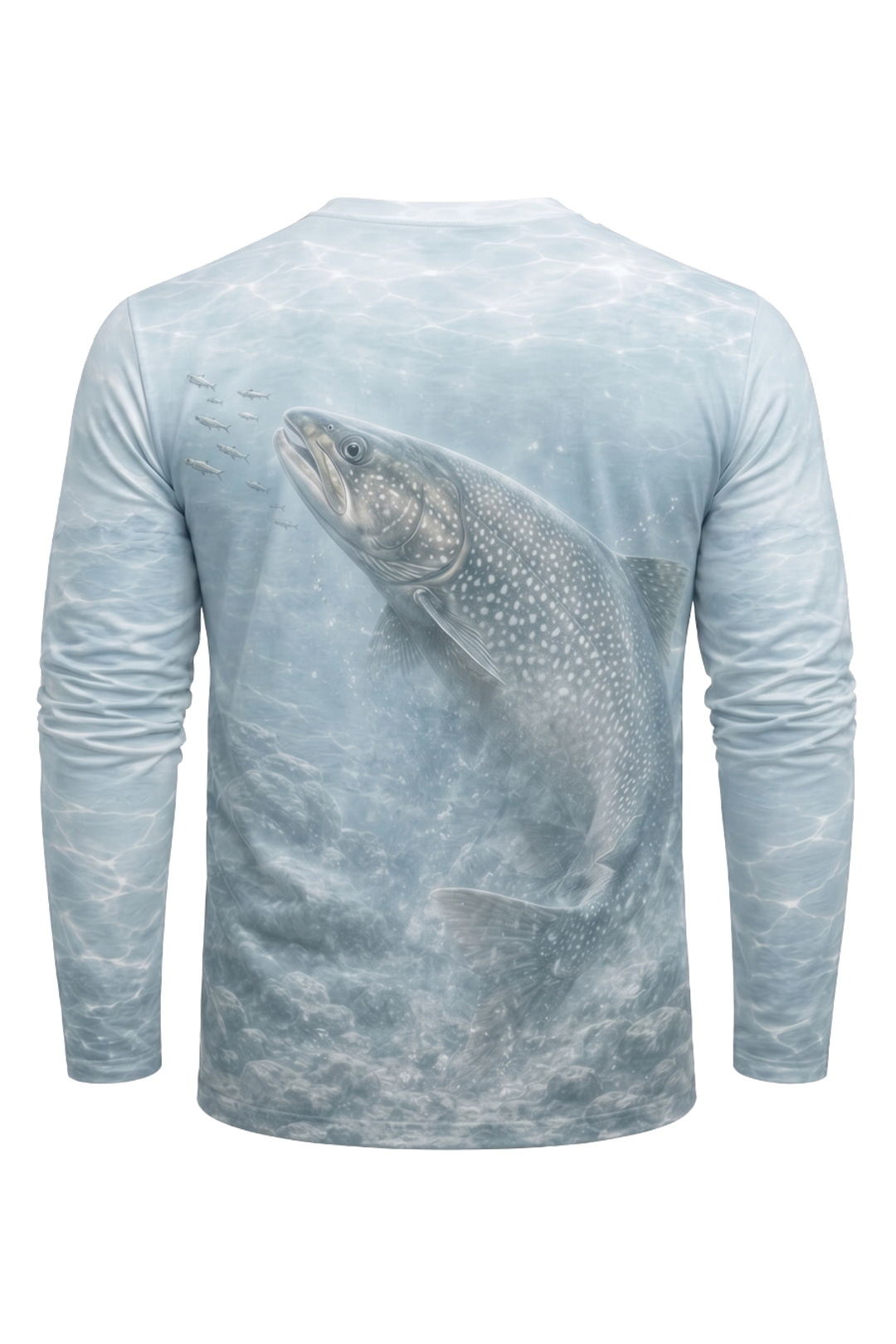 Performance Fishing Long Sleeve - Ghost Reef Laker - AOF77 mockup artwork side