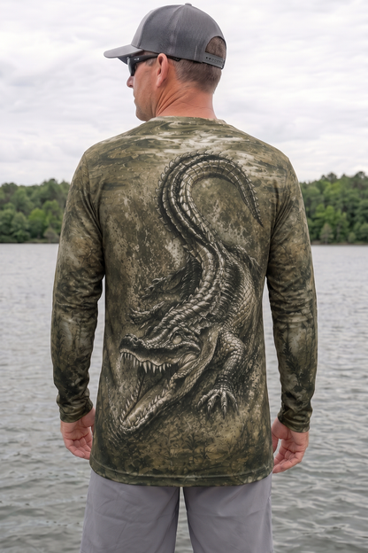 Performance Fishing Long Sleeve - Ghost Swamp Gator - AOF145 image 2