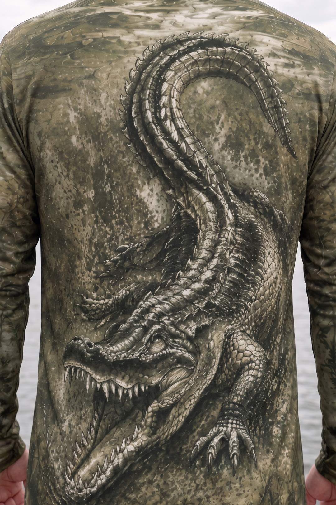 Performance Fishing Long Sleeve - Ghost Swamp Gator - AOF145 image 4