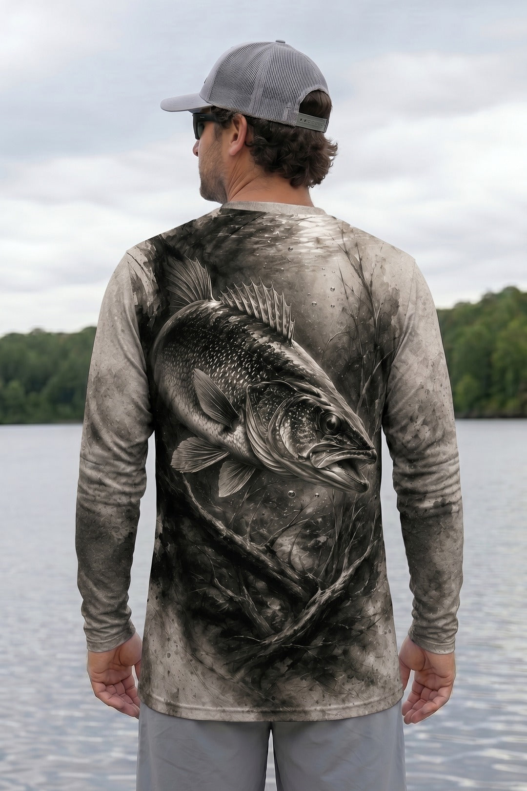 Performance Fishing Long Sleeve - Ghostwater Walleye - RW13 lifestyle artwork side