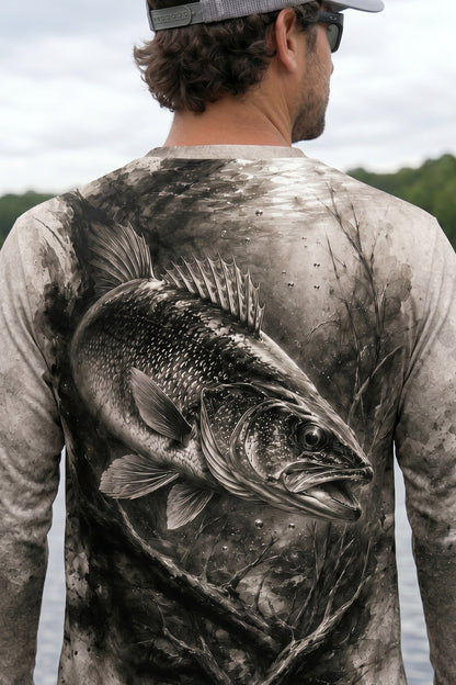 Performance Fishing Long Sleeve - Ghostwater Walleye - RW13 lifestyle artwork zoom