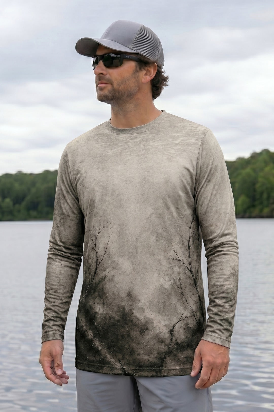 Performance Fishing Long Sleeve - Ghostwater Walleye - RW13 lifestyle opposite side
