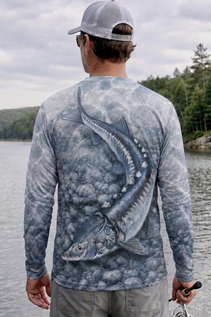 Performance Fishing Long Sleeve - Glacial Stone Sturgeon - TBT135 lifestyle artwork side