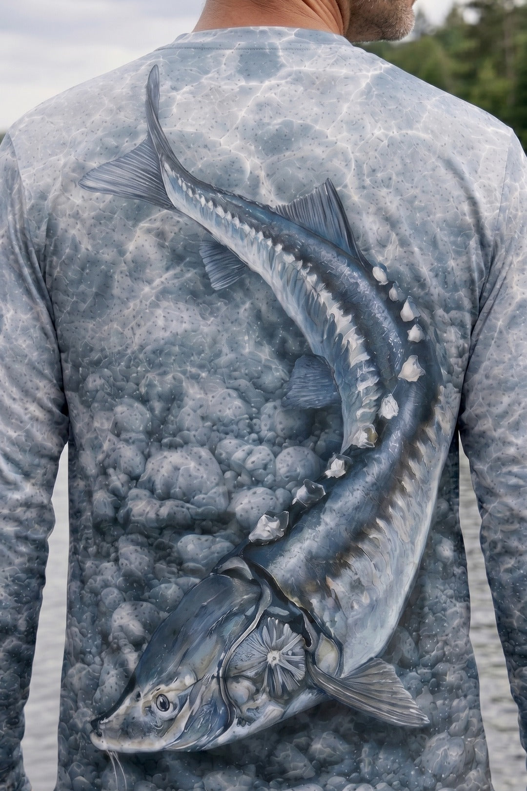 Performance Fishing Long Sleeve - Glacial Stone Sturgeon - TBT135 lifestyle artwork zoom