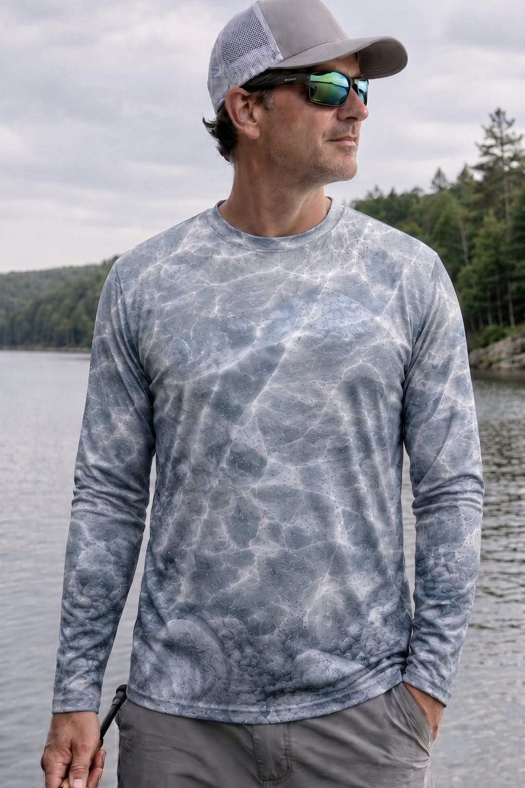 Performance Fishing Long Sleeve - Glacial Stone Sturgeon - TBT135 lifestyle opposite side