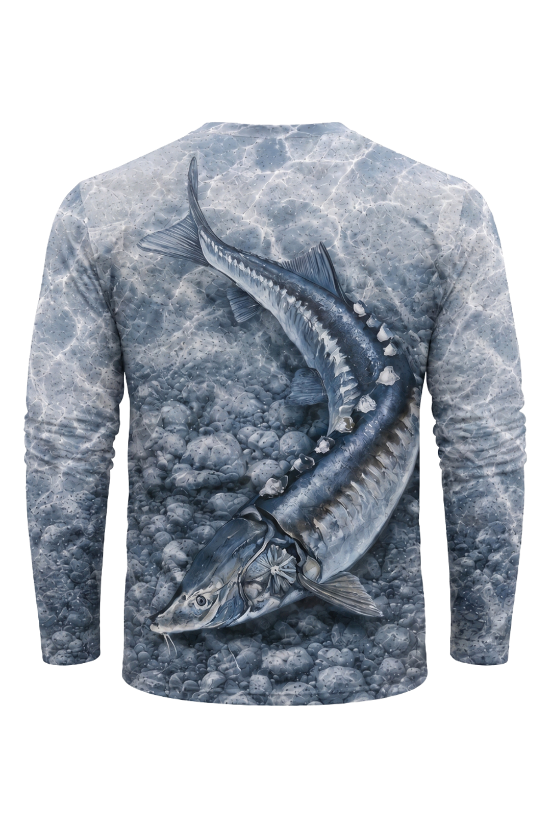 Performance Fishing Long Sleeve - Glacial Stone Sturgeon - TBT135 mockup artwork side