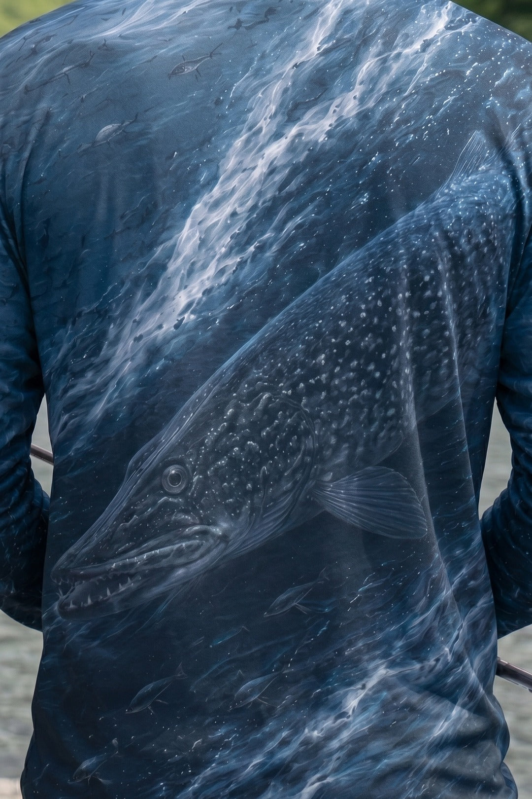 Performance Fishing Long Sleeve - Glacial Torrent Pike - TBT127 lifestyle artwork zoom