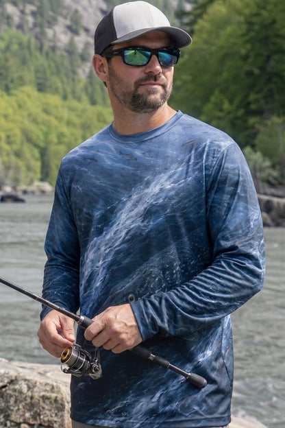 Performance Fishing Long Sleeve - Glacial Torrent Pike - TBT127 lifestyle opposite side