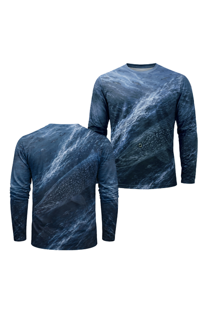 Performance Fishing Long Sleeve - Glacial Torrent Pike - TBT127 two shirts front artwork