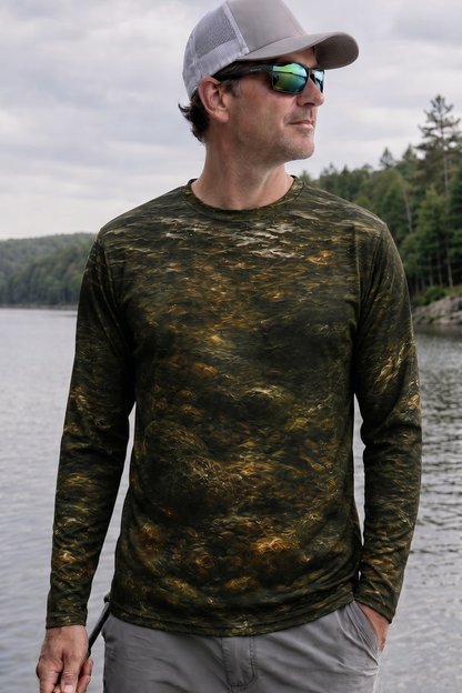 Performance Fishing Long Sleeve - Golden Creek Brown Trout - RT12 lifestyle opposite side