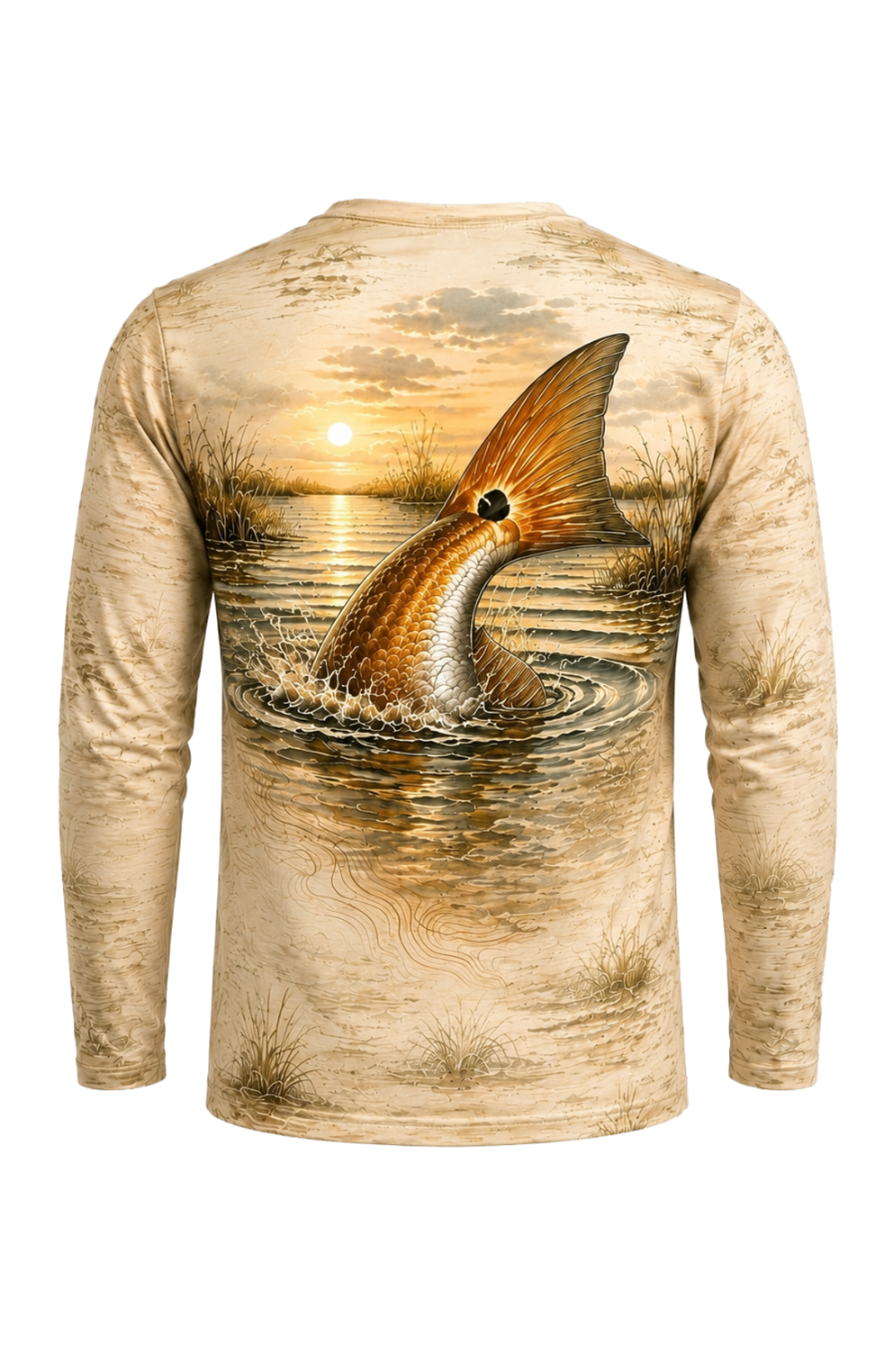 Performance Fishing Long Sleeve - Golden Flats Redfish Tail - RRF01 lifestyle artwork zoom
