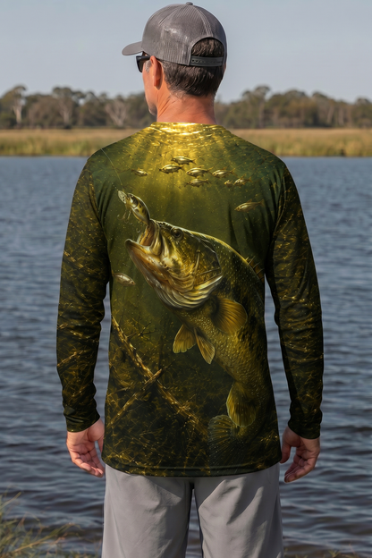 Performance Fishing Long Sleeve - Golden Laydown Bucketmouth - RB08 image 2