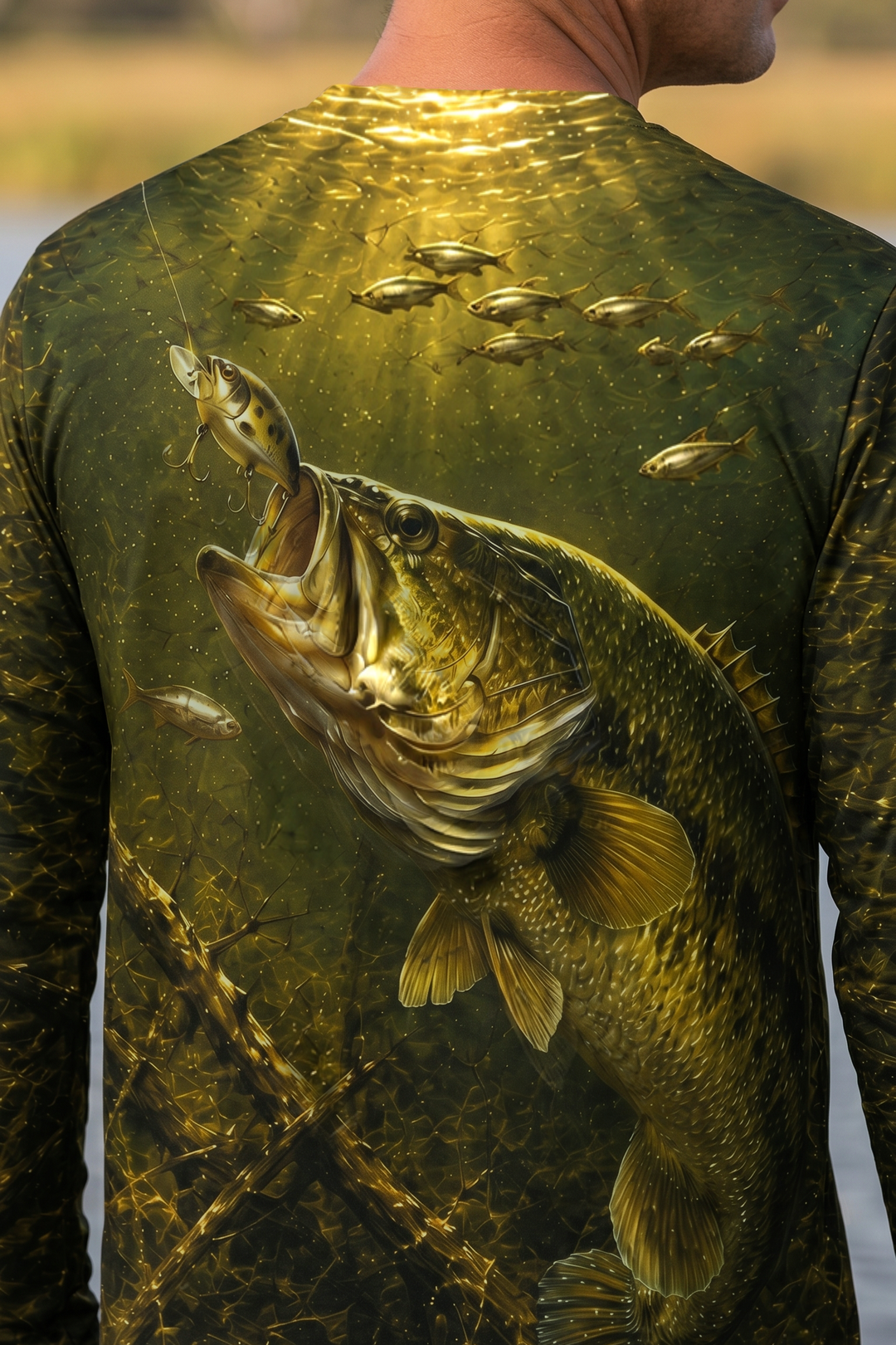 Performance Fishing Long Sleeve - Golden Laydown Bucketmouth - RB08 image 4