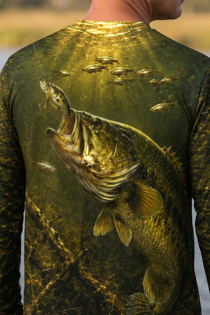 Performance Fishing Long Sleeve - Golden Laydown Bucketmouth - RB08 image 4