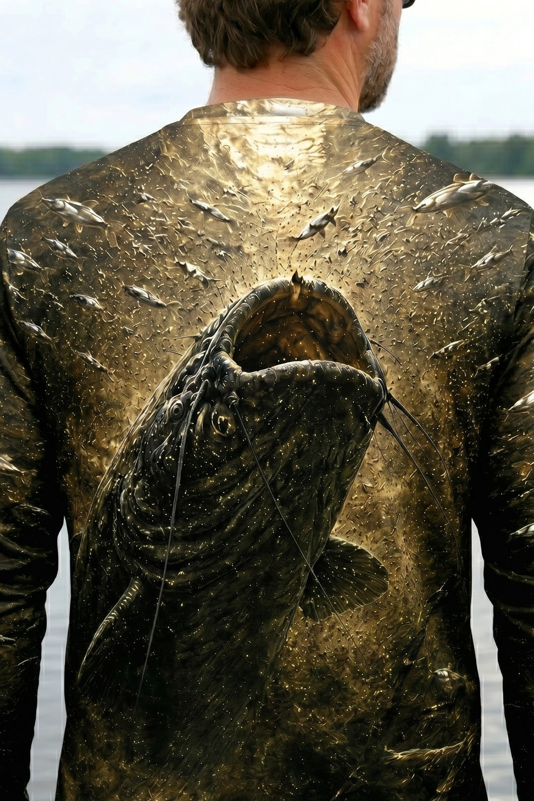 Performance Fishing Long Sleeve - Golden Mud Catfish Rise - RFC08 lifestyle artwork zoom