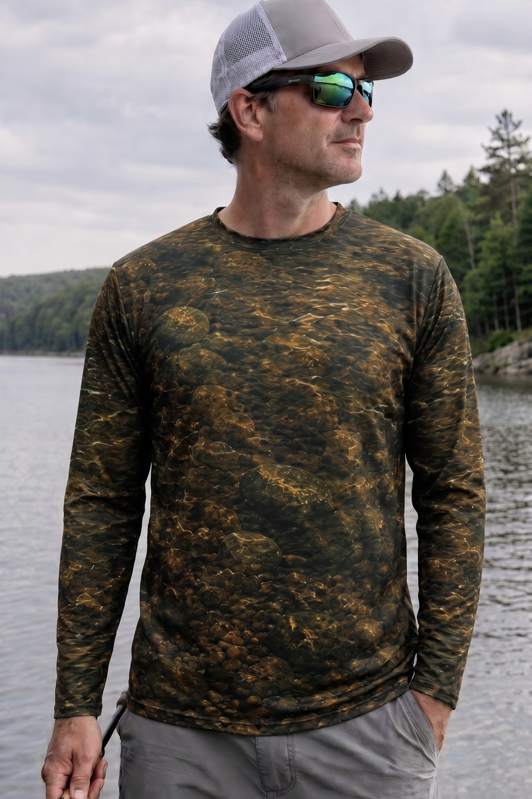 Performance Fishing Long Sleeve - Golden Rise Brown Trout - RT10 lifestyle opposite side
