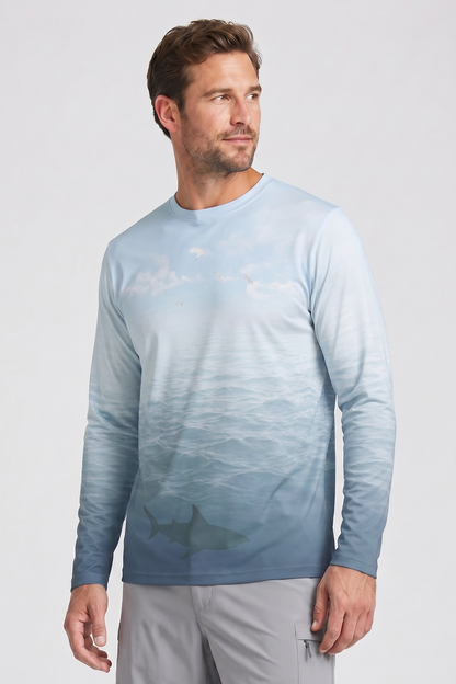 Performance Fishing Long Sleeve - Great White Cat Rider - AOF54 lifestyle opposite side