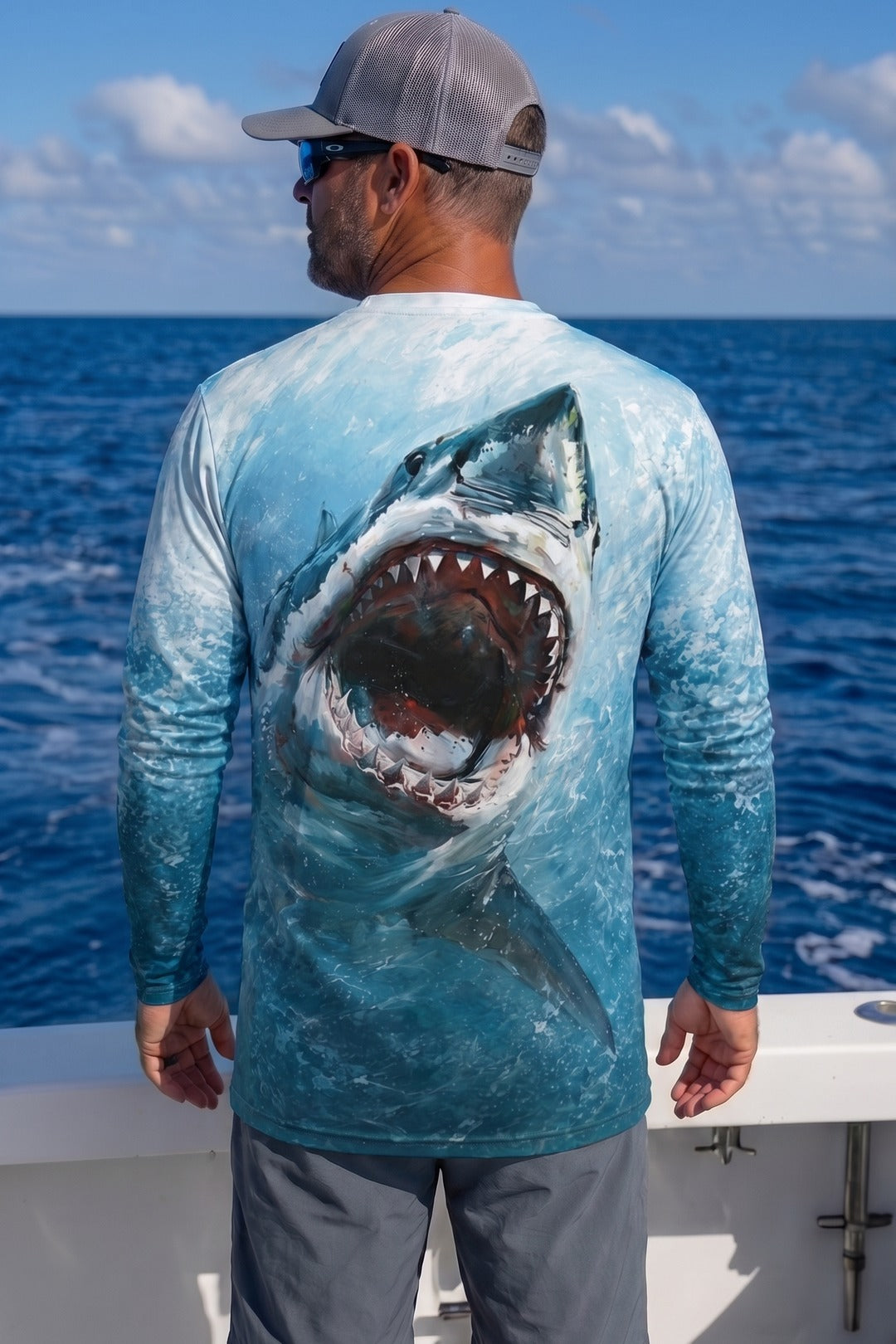Performance Fishing Long Sleeve - Great White Surge - AOF137 image 2