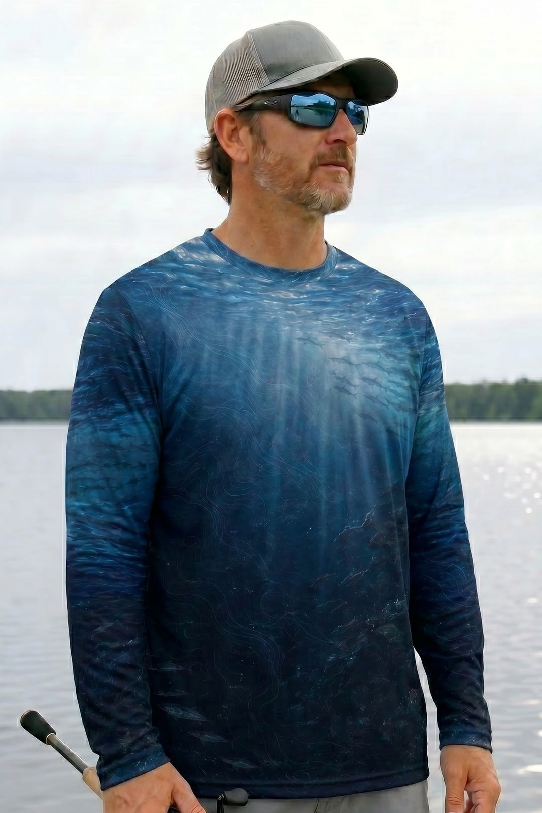 Performance Fishing Long Sleeve - Gulf Stream Nightblade - AOF42 lifestyle opposite side