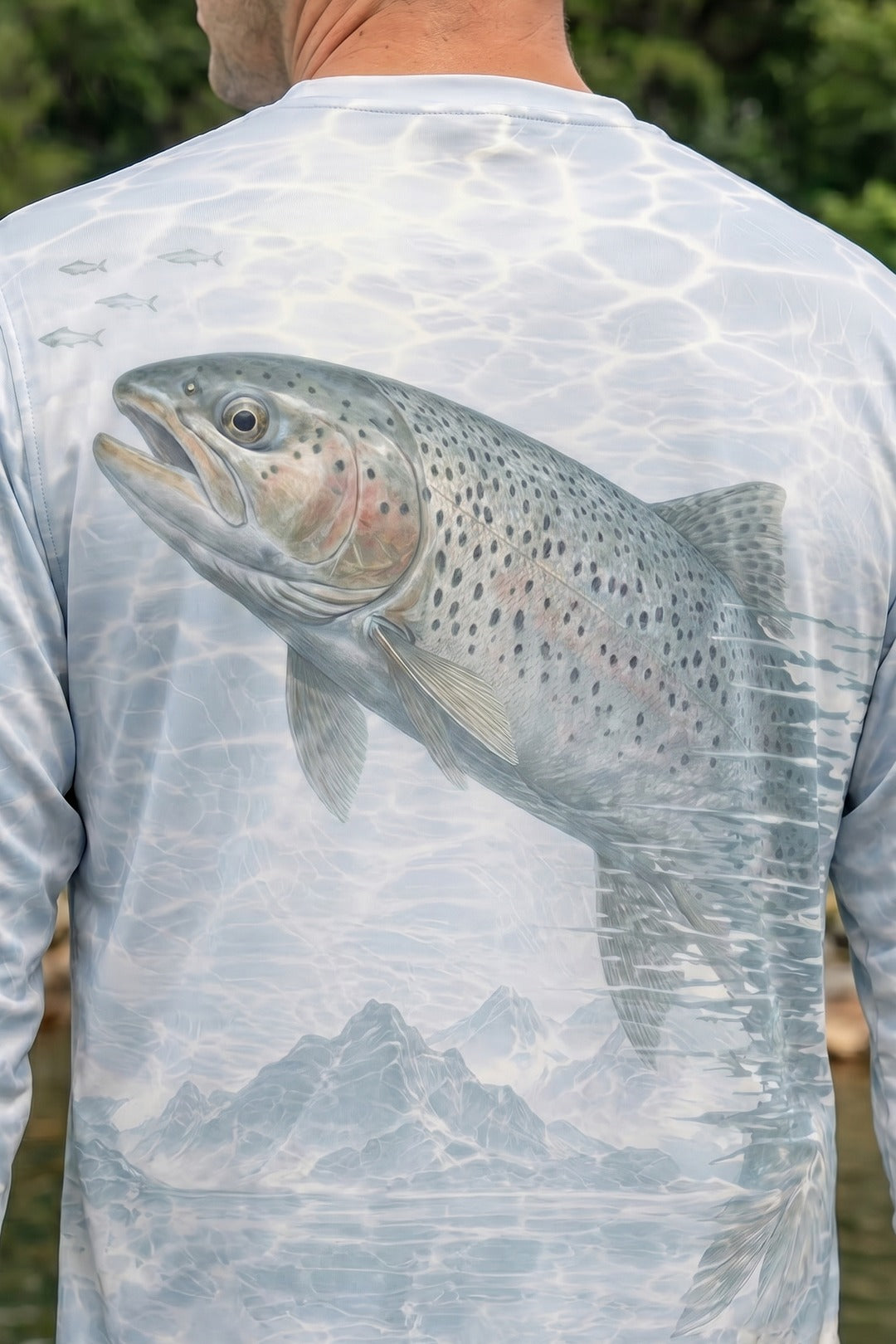 Performance Fishing Long Sleeve - High Basin Mirage Trout - AOF78 lifestyle artwork zoom