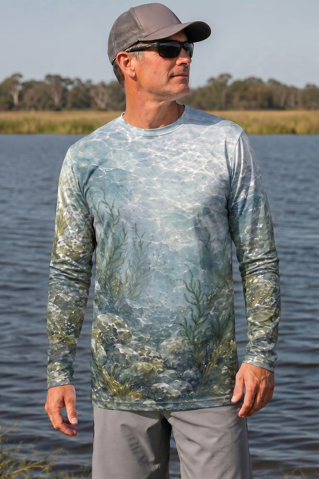 Performance Fishing Long Sleeve - Hookflash Walleye - AOF100 lifestyle opposite side