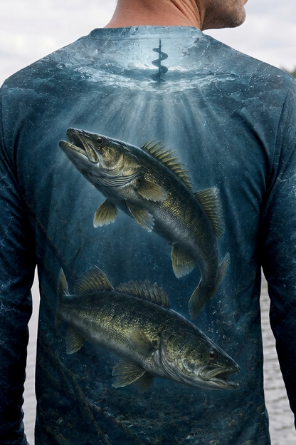 Performance Fishing Long Sleeve - Ice Hole Walleye Pair - RW12 lifestyle artwork zoom