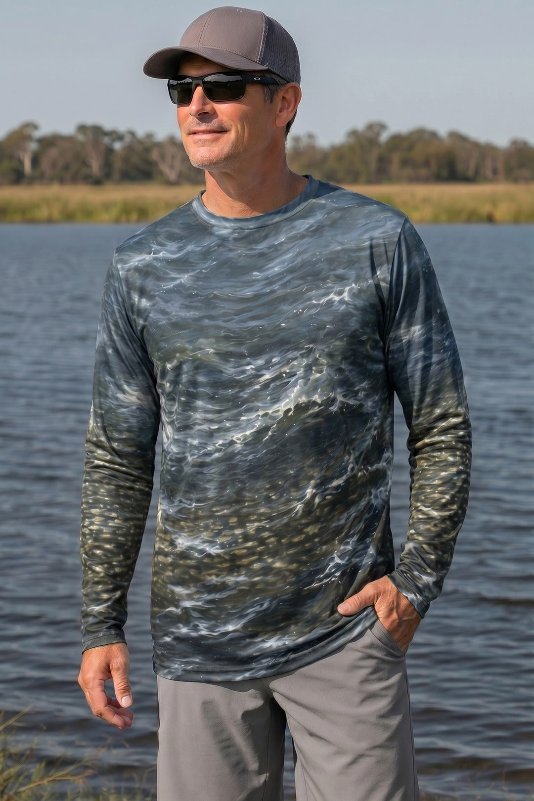 Performance Fishing Long Sleeve - Icewake Pike - AOF103 lifestyle opposite side