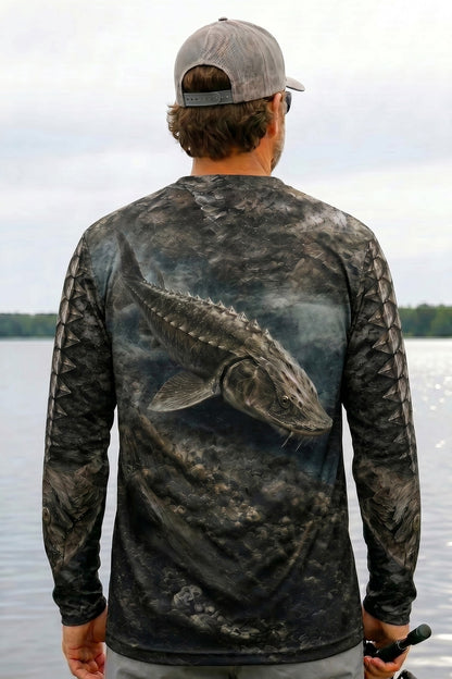 Performance Fishing Long Sleeve - Iron Armor Sturgeon - TBT134 lifestyle artwork side