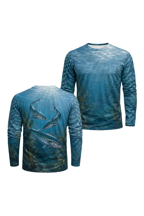 Performance Fishing Long Sleeve - Kelp Run Mackerel - AOF125 image 1