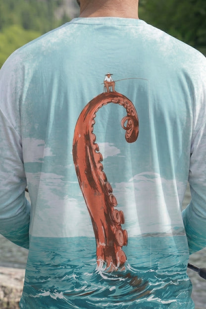 Performance Fishing Long Sleeve - Kraken Tide Gambit - AOF48 lifestyle artwork zoom